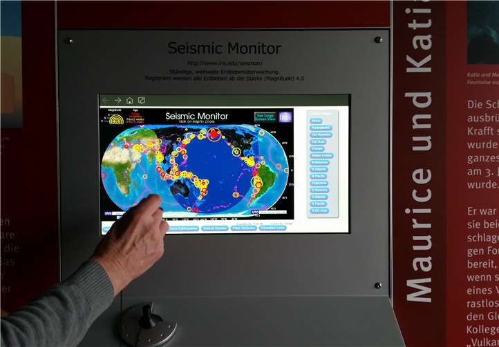 Die ganztätige weltweite Erdbebenüberwachung im Lava-Dome registriert zeitgenau alle Erdbeben ab der Stärke/Magnitude 4.0. privat