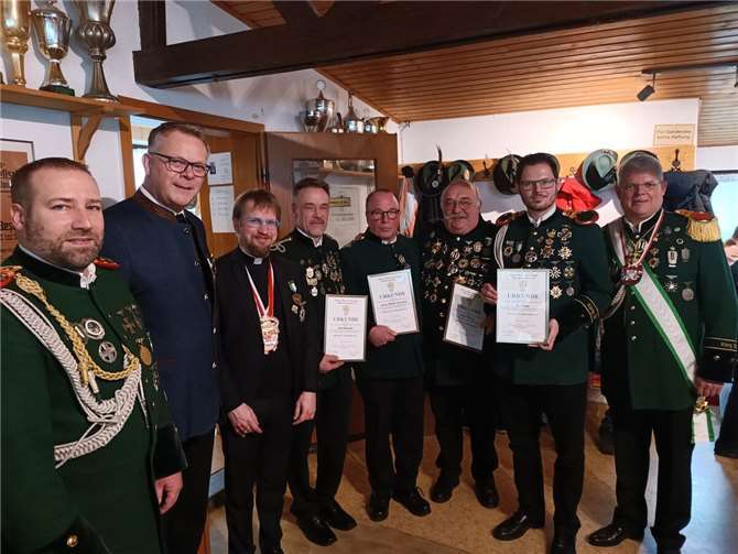 Die geehrten Schützen.Foto: Ralf Strang