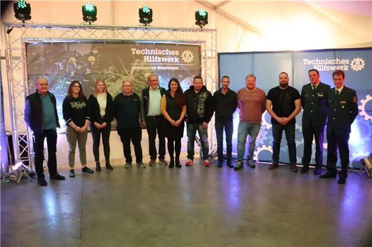 Die geehrten langjährigen Helferinnen und Helfer. Quelle: THW Montabaur