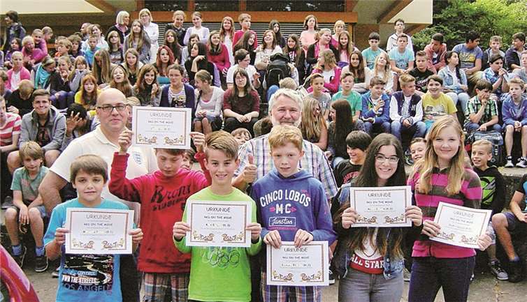 Die gesamte Schulgemeinschaft war stolz auf die erbrachten Leistungen beim Sponsorenlauf "RKS on the move". privat