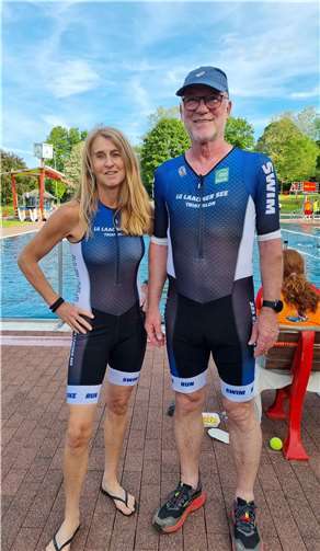 Die glücklichen Finisher Andrea Dahm und Roland Wesche in Vallendar.  Foto: Birgit Wesche