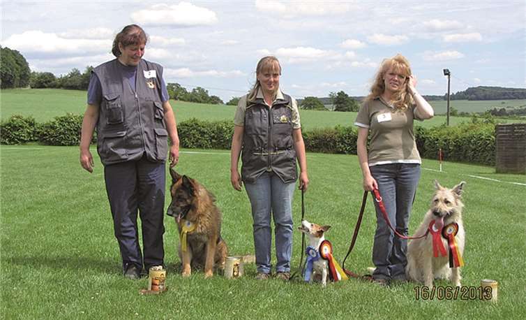 Die glücklichen Gewinner: 1. Platz „Klasse 3“ Adele Zander mit „Lara“ (mittig); 1. Platz „Beginner“ Gudrun Nietgen mit „ Jana“ (r.); 3. Platz „Beginner“ Petra Bode mit „Imparo“ (l.).privat