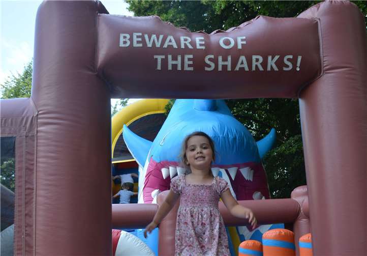 Die große Hüpfburg war immer gut besucht.