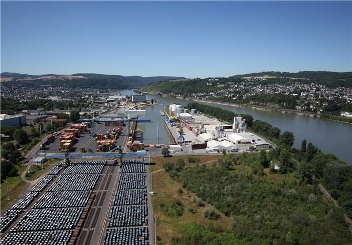 Die im Hafen Andernach verladenen Containermengen lagen 2019 auf Rekordniveau.Foto: Stadtwerke Andernach