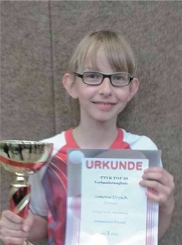 Die junge Siegerin Simone Drysch.