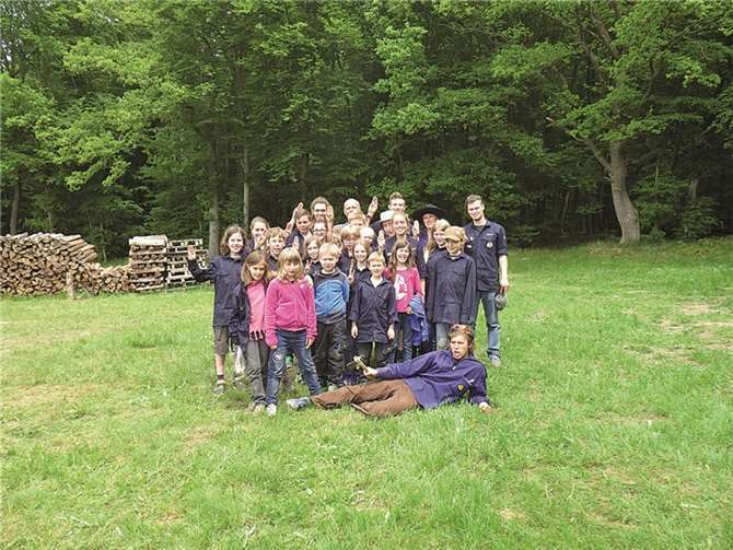 Die jungen Pfadfinder hatten eine Menge Spaß.privat