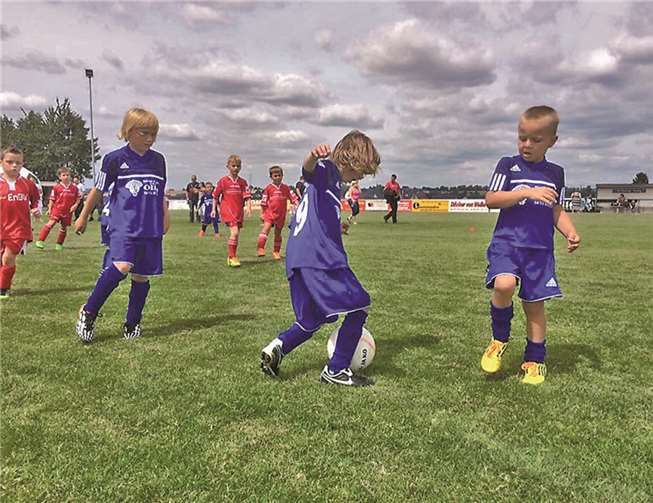 Die jungen Talente beim Bambini-Turnier. privat