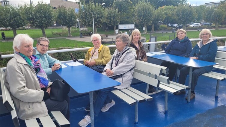 Die kfd-Ortsgruppe Münstermaifeld auf dem Weg nach Andernach. Fotos: privat