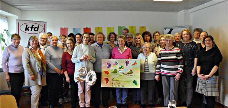 Die kfd- und Socken-Frauen feierten den 20. Geburtstag der Socken-Frauen.privat