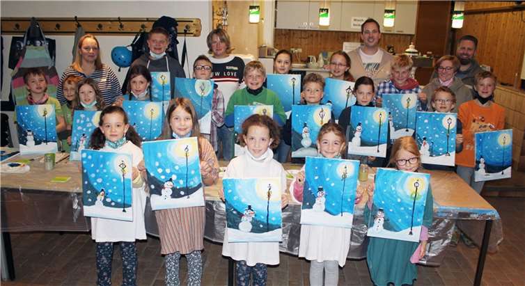 Die kleinen Künstlerinnen und Künstler.Foto: privat