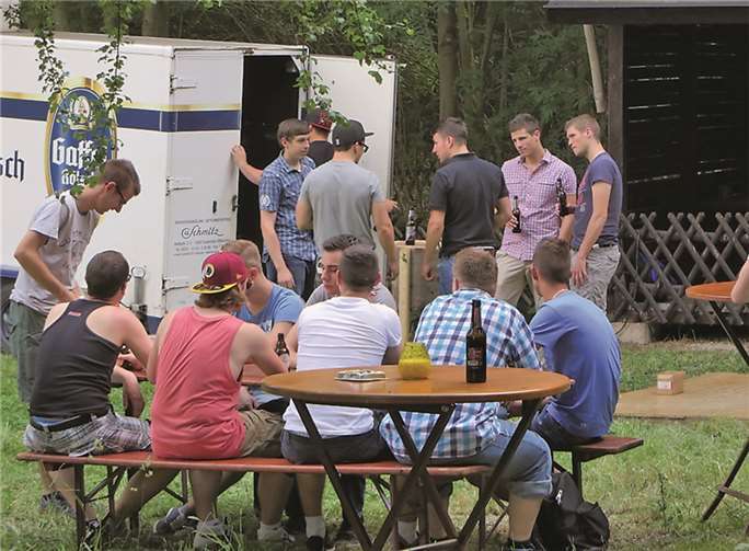 Die letzten Vorbereitungen vor dem Eintreffen der Gäste.privat