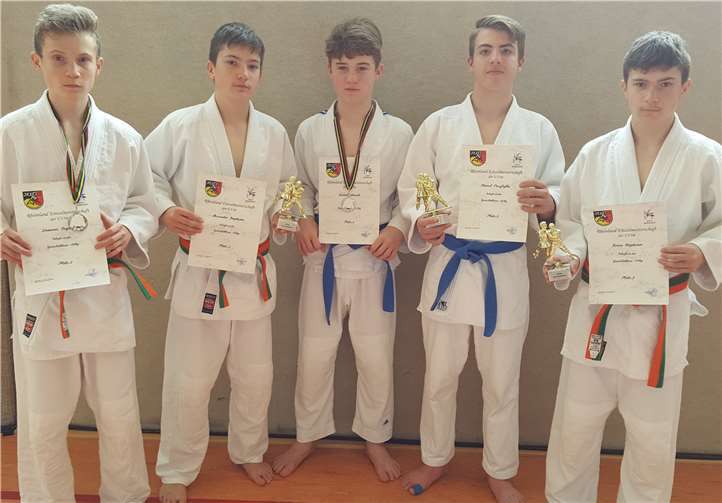 Die männlichen Judokas des TBA sicherten sich drei Gold- und zwei Silbermedaillen. Privat