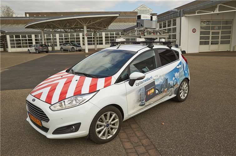 Die mit Kamera ausgestatteten Fahrzeuge nehmen in den nächsten Wochen Panoramaaufnahmen für die Energienetze Mittelrhein auf. Quelle: evm/Frey