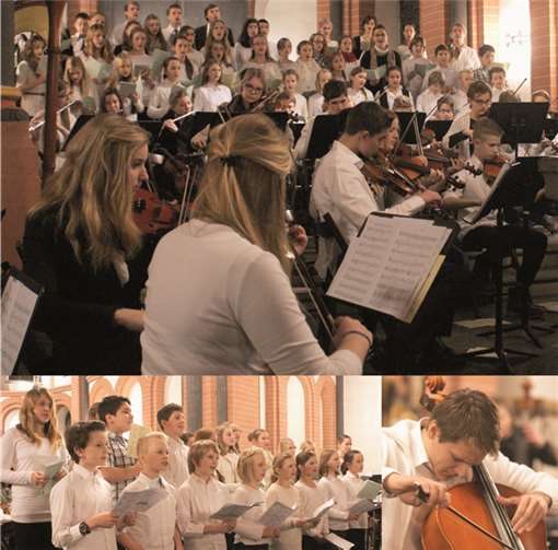 Die mitwirkenden Sänger und Instrumentalisten begeisterten das Publikum. privat