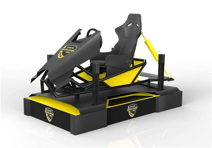 Die modernen Simulatoren wurden eigens für die Nürburgring eSports Lounge konzipiert und bieten ein besonders realitätsnahes Rennsport-Erlebnis. Copyright: Nürburgring eSports