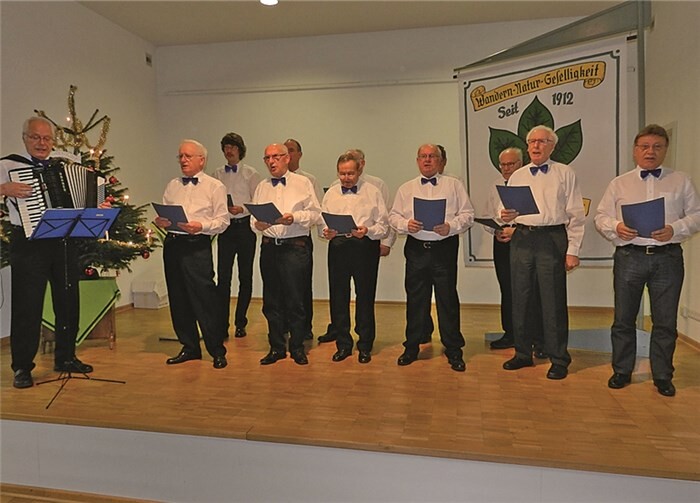 Die musikalische Darbietung der Evergreens Blaue Funken. privat