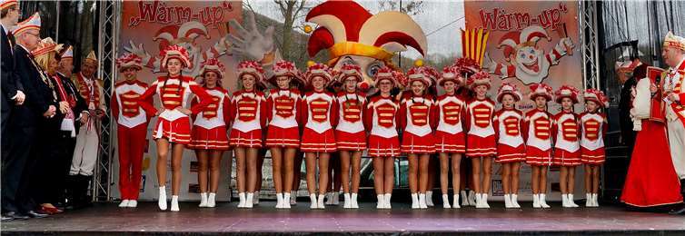 Die närrische Prominenz versammelte sich auf der Bühne.