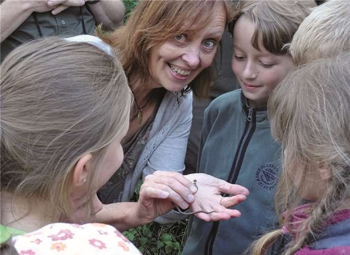 Ringelnatter begeisterte die Kinder 