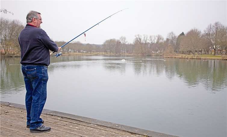 Die neue Angelsaison am Urbacher Weiher ist eröffnet. privat