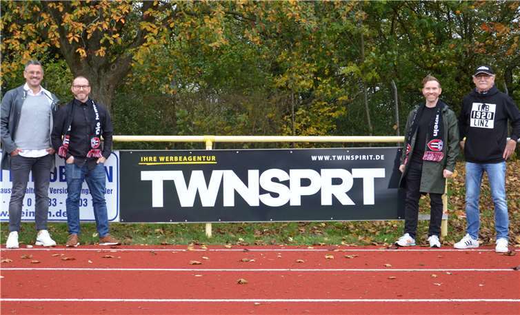 Die neue Bandenwerbung.Quelle: VfB Linz