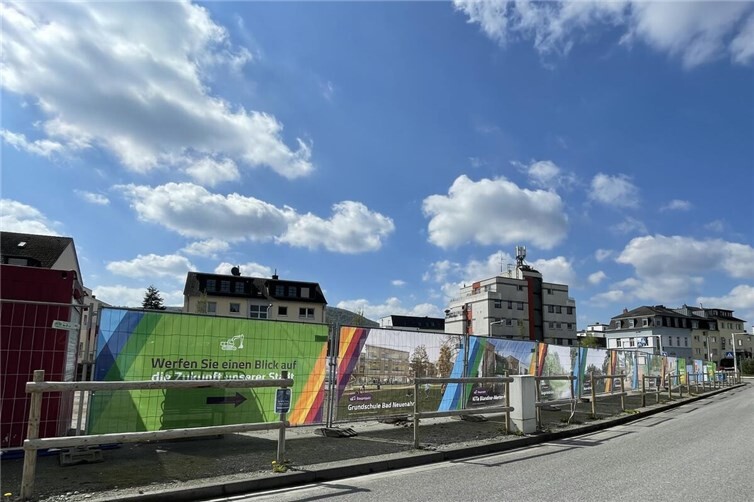 Die neue Baulagerfläche in Bad Neuenahr