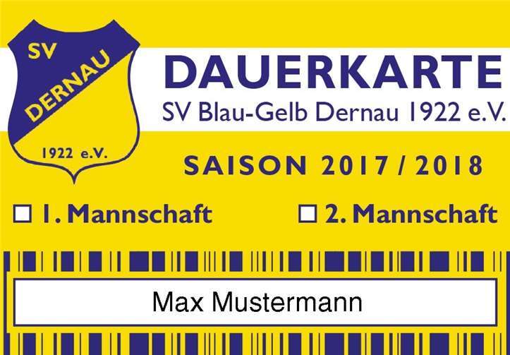 Die neue Dauerkarte des SV Dernau.privat