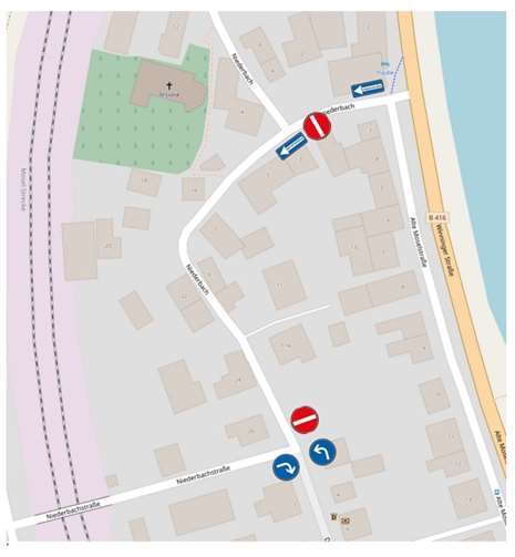 Die neue Einbahnregelung in Löf startet am 1. Oktober. Quelle: Ortsgemeinde Löf Kattenes