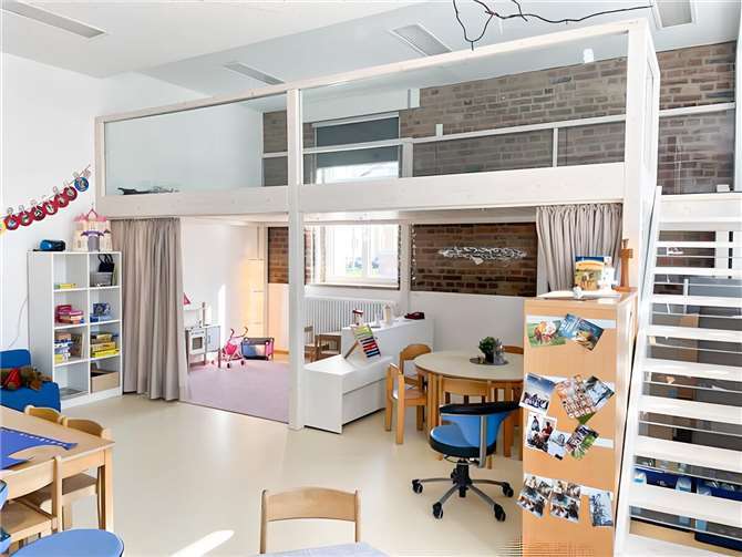 Die neue Gestaltung kommt bei Kindern und Kita-Personal gleichermaßen gut an.  Foto:ABMG / Katharina Herrscher