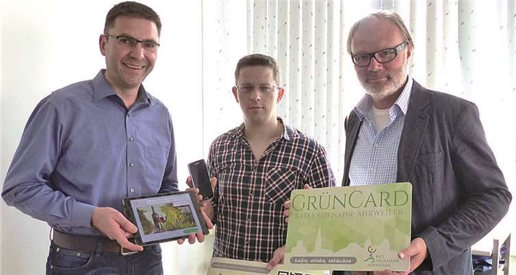 Die neue GrünCard präsentierten von links Volker Danko, Patrick Küpper und Thomas Spitz. WM