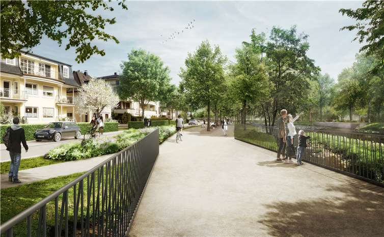 Die neue Mühlenteichbrücke wird eine funktionale und optische Aufwertung bedeuten. Foto: bbz landschaftsarchitekten