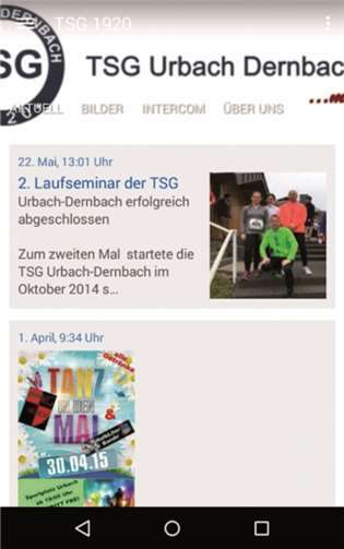 Die neue TSG App steht kostenlos zum Download bereit. privat