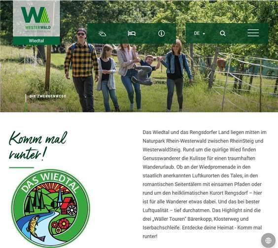 Die neue Webseite.Foto: Touristik-Verband Wiedtal e.V.