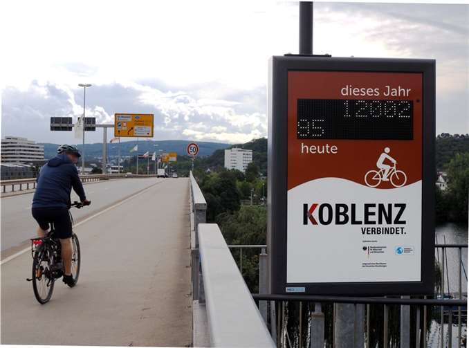 Die neue Zählstelle auf der Kurt-Schumacher-Brücke. Quelle: Stadt Koblenz