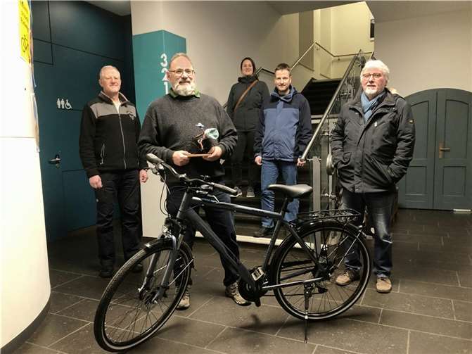 Die neuen Aktiven im ADFC Koblenz/Untermosel: v.li. Rolf Hidding, Gerd Engel, Johanna Mengelkoch, Holger Nelson und Willi Biebinger.  Foto: ADFC
