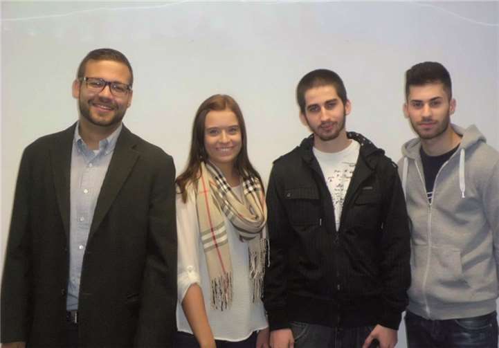 Die neuen Auszubildenden der Stadtwerke (v.l.n.r.): Janos Käfer, Nina Breitbach, Mischa Gutowski und Burak Üctepe.