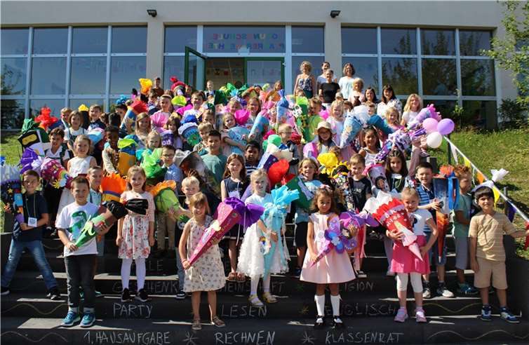 Die neuen Erstklässler an der Grundschule Pfarrer-Bechtel in Mendig.  Foto: privat
