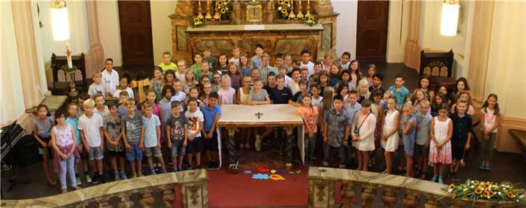 Die neuen Fünftklässler des Franziskus Gymnasiums.Sören Ahlhaus