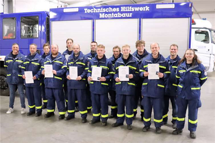 Die neuen THW-Helfer stärken das Montabaur-Team. Foto: THW-Montabaur/Nic Adler