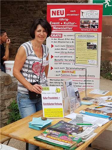 Die röhrig-forum Kulturbühne präsentierte sich mit interessanten Aktionen bei besonderen Open-Air-Events in der Region.  privat