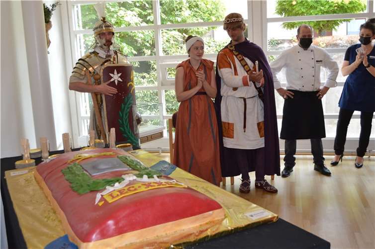 Die römische Torte kreiert von René Müller (2.v.r.).