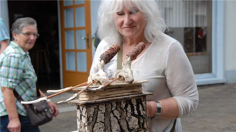 Die rudernden Frauen gefielen dieser Besucherin.