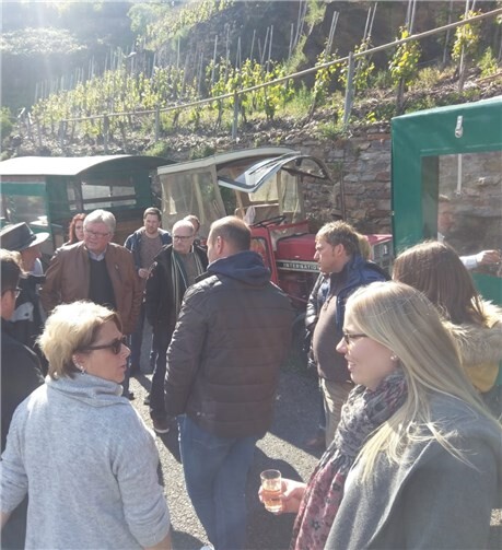 Die rund 20 Teilnehmenden genossen die Sonnenstrahlen in den Weinbergen.
