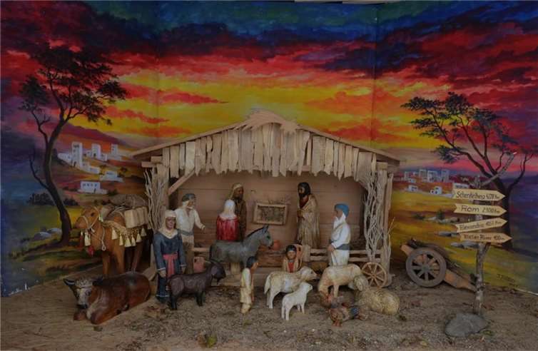 Die schöne Weihnachtskrippe. Quelle: Ortsgemeinde Schenkelberg