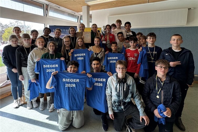 Die siegreiche Mannschaft des Gymnasiums auf der Karthause