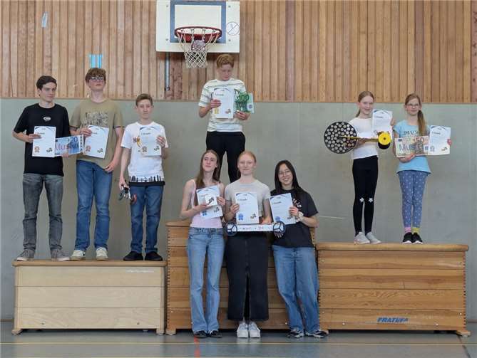 Die siegreichen Schülerinnen und Schüler.Foto: Christina v. Gumpert