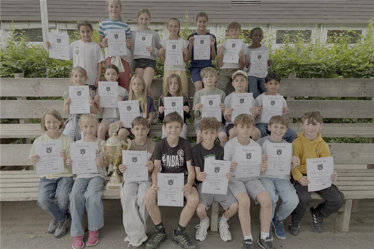 Die siegreichen Teilnehmer der Lindenschule