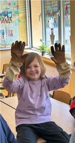 Die Stunde der Bienen Die speziellen Schutzhandschuhe der Imker wurden getestet.