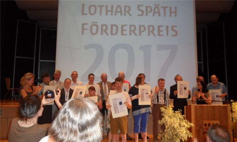 Die stolzen Preisträger des Lothar-Späth-Preises 2017.Privat