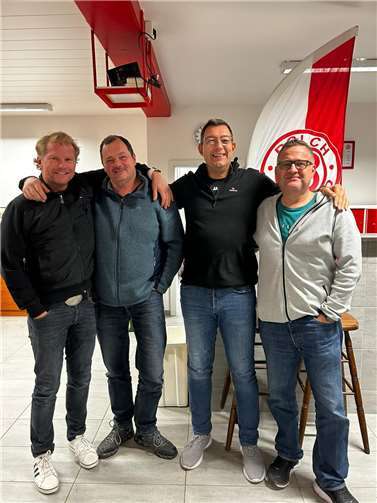 Die stolzen Sieger des „Siewe-Ströhm-Turniers“:v.l. H. Waldorf, D. Geiermann, Th. Busch R. Diederichs.