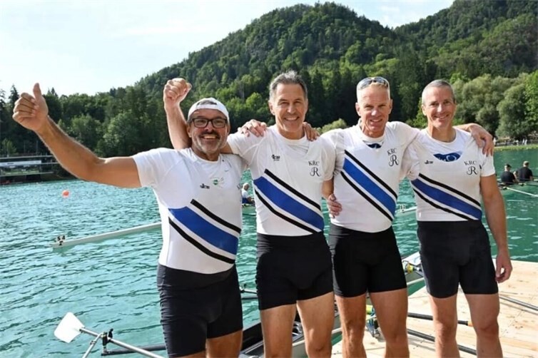 Die strahlende Sieger Ingmar Lepiors, Dirk Zimmer, Stefan Heyde, Carsten Anspach v.l.